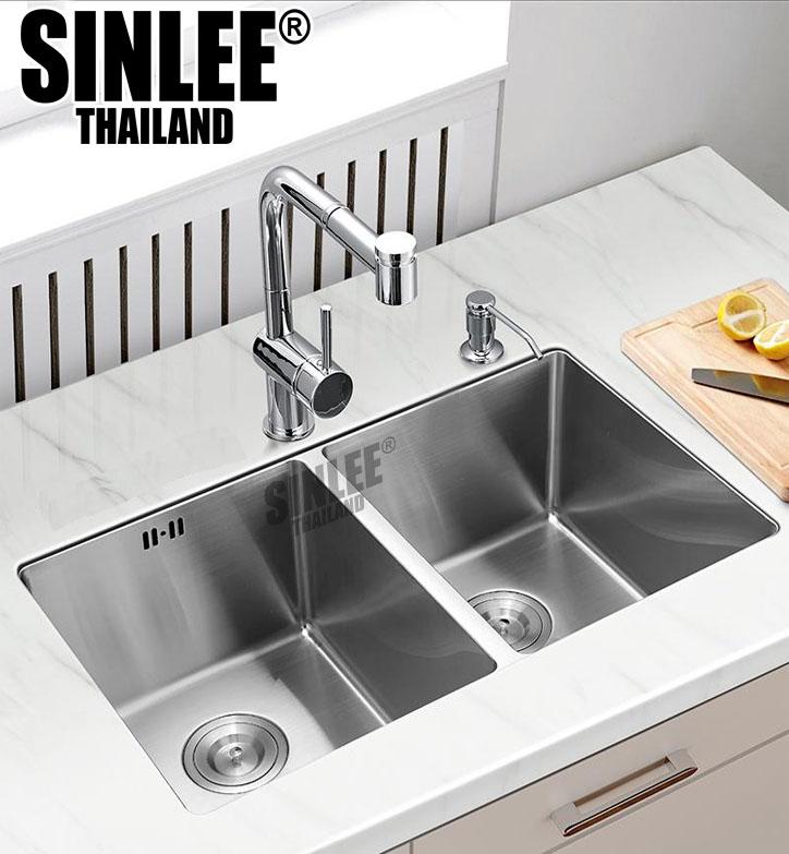 CHẬU RỬA CHÉN INOX 304 ÂM MẶT ĐÁ 8346 – SL6383C - SinLee ThaiLand